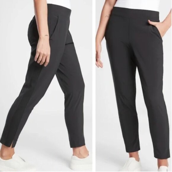 Athleta Brooklyn Ankle Pant Black Size 8 Wrinkle-resistant Stretch Lightweight - Picture 1 of 15